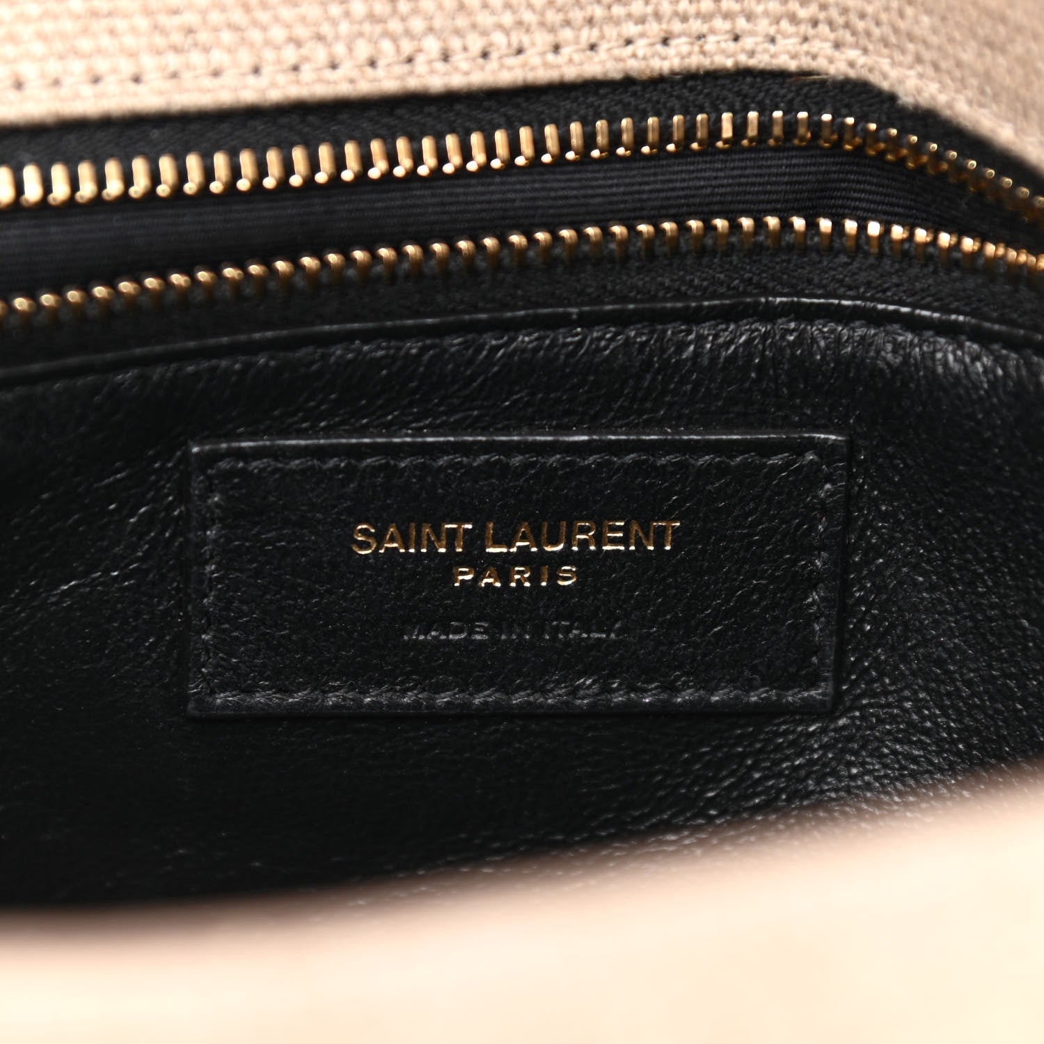 Saint Laurent Calfskin Linen Monogram Kate 99 Natural 6 of 10