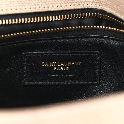 Saint Laurent Calfskin Linen Monogram Kate 99 Natural 6 of 10
