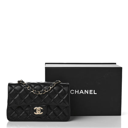 Chanel Lambskin Quilted Mini Rectangular Flap Black 10 of 10