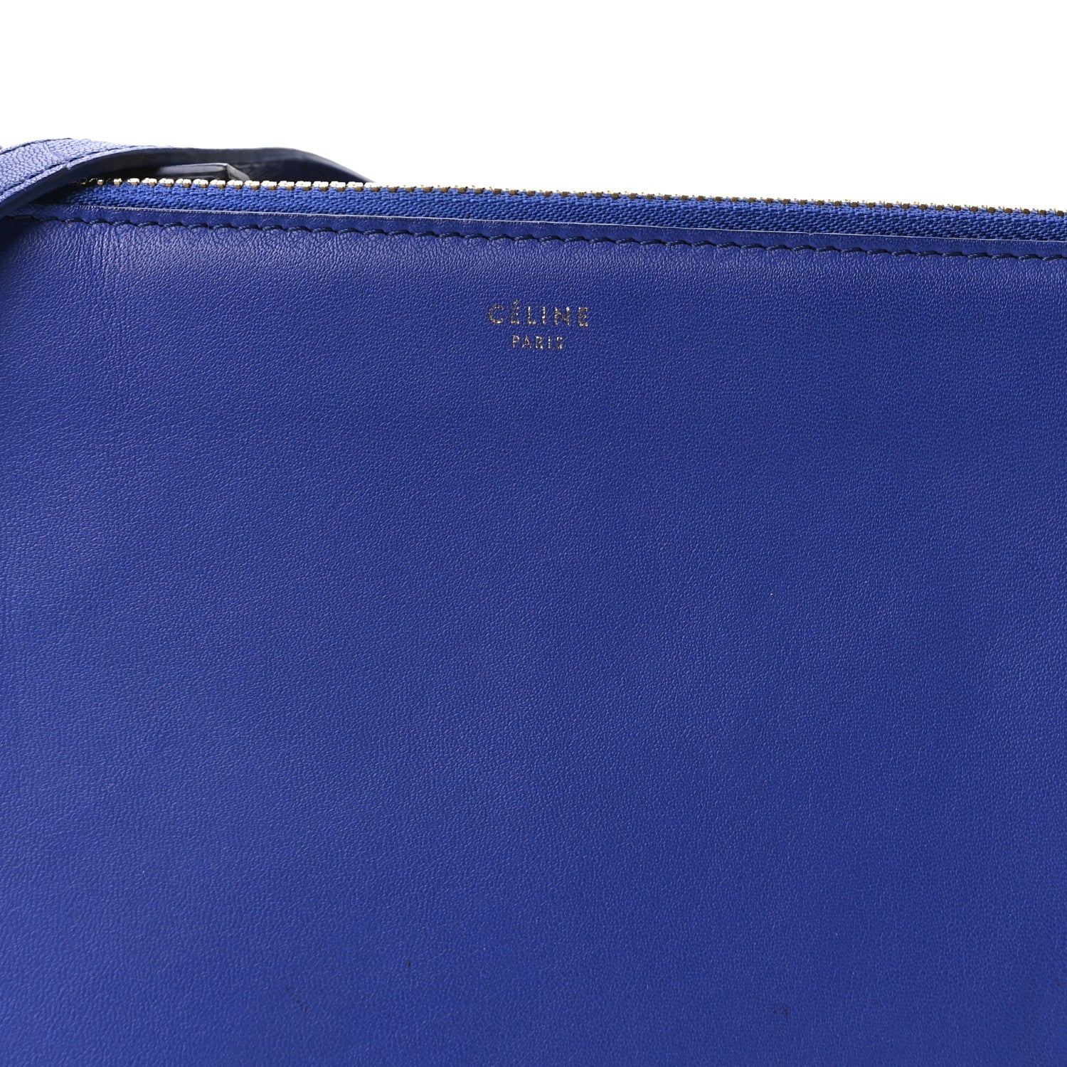 Celine Lambskin Small Trio Crossbody Bag Royal Blue 7 of 9