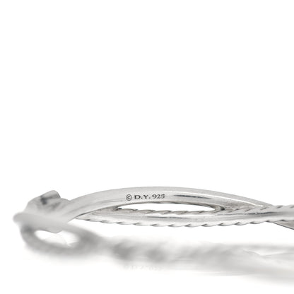 David Yurman Sterling Silver Diamond Continuance Bangle Bracelet 4 of 5