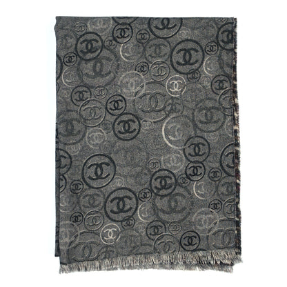 Chanel Cashmere CC Scarf Grey Multicolor 2 of 4