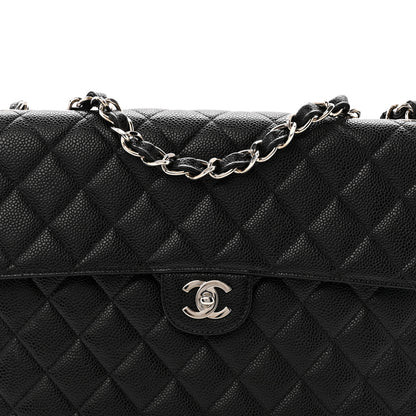 Chanel Caviar Jumbo Single Flap Black 8 of 13