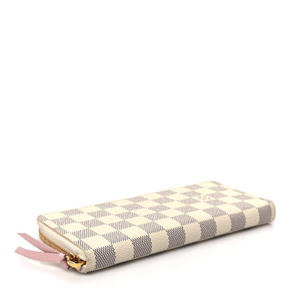 Louis Vuitton Damier Azur Clemence Wallet Rose Ballerine 7 of 7