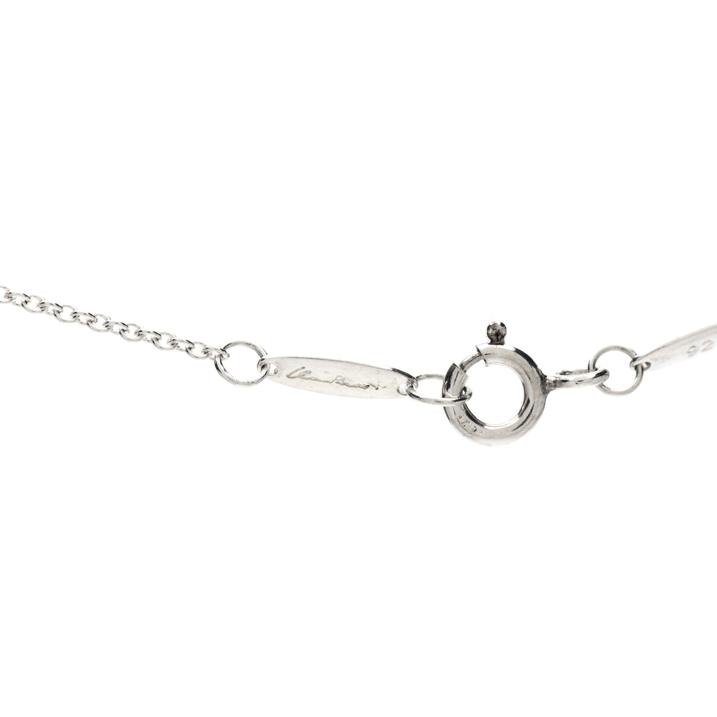 Sterling Silver Elsa Peretti Letter M Pendant Necklace