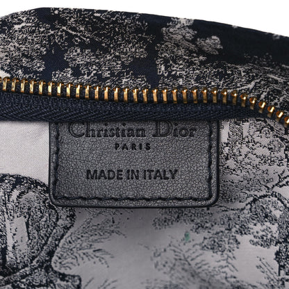 Christian Dior Embroidered Toile De Jouy Diortravel Zipped Pouch Blue 6 of 11
