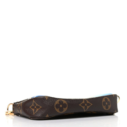 Louis Vuitton Monogram 2019 Christmas Animation Mini Venice Pochette Accessories Blue 3 of 4