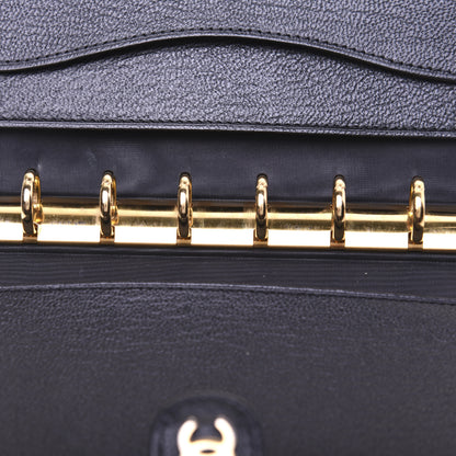 Chanel Goatskin Small Ring Agenda Planner Black 10 of 10