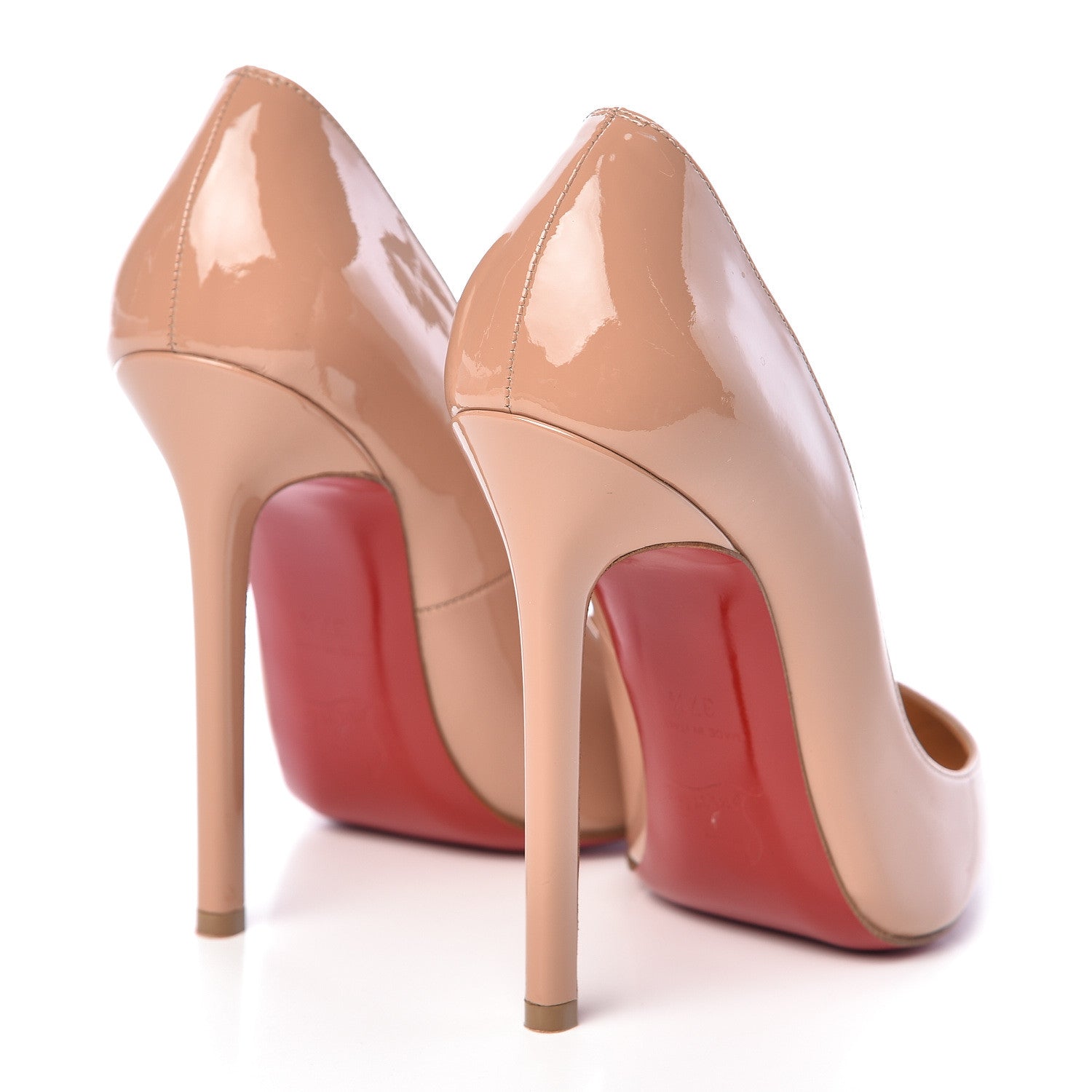 Christian Louboutin Patent Pigalle 120 Pumps 37.5 Nude 4 of 10