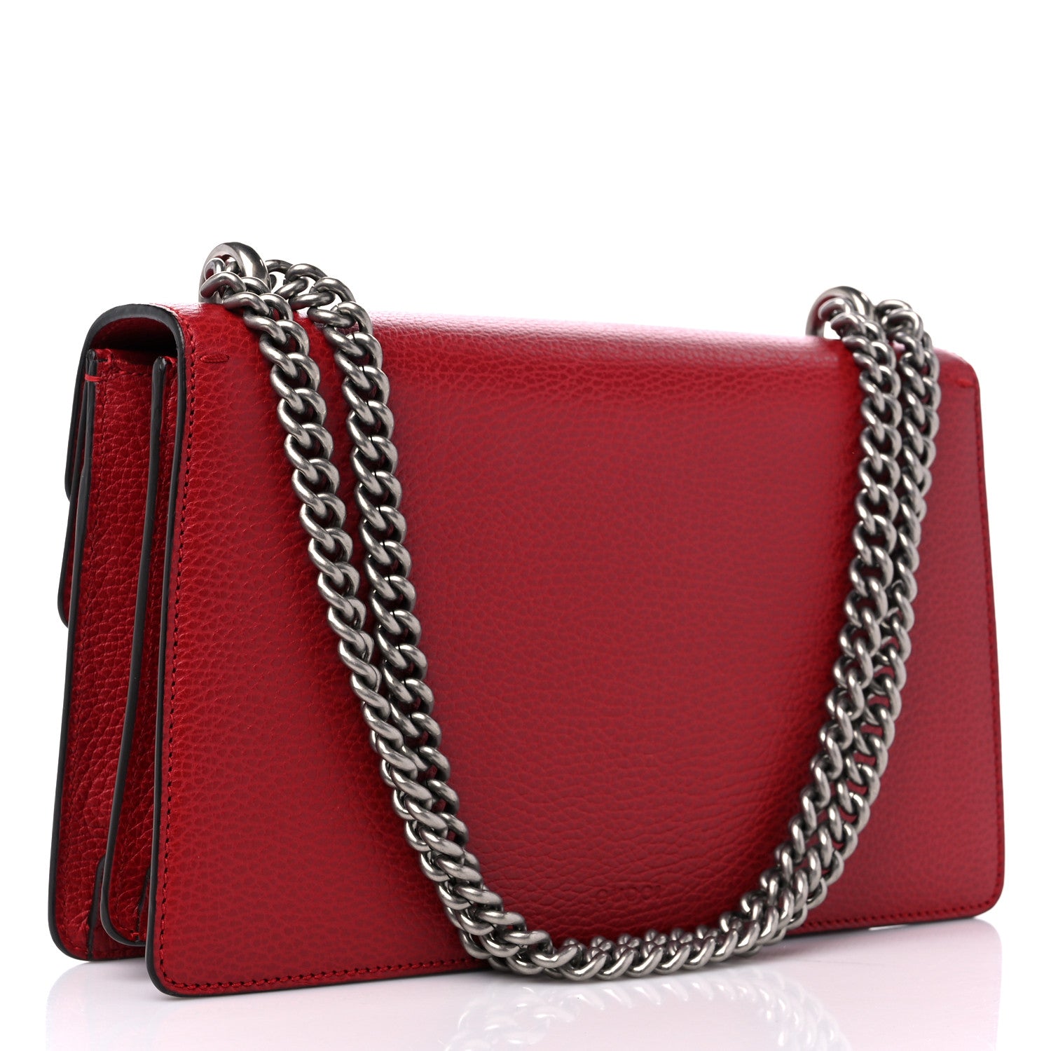 Gucci Dollar Calfskin Swarovski Crystal Small Dionysus Shoulder Bag Hibiscus Red 3 of 14