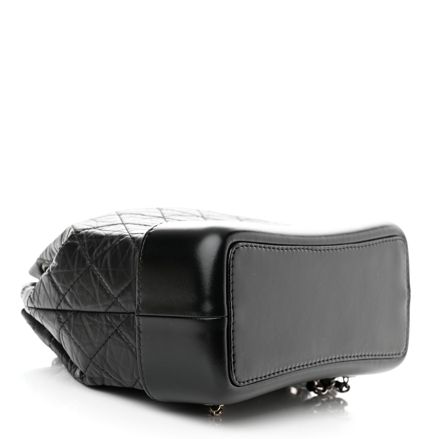 Aged Calfskin Quilted Small Gabrielle Backpack Black
