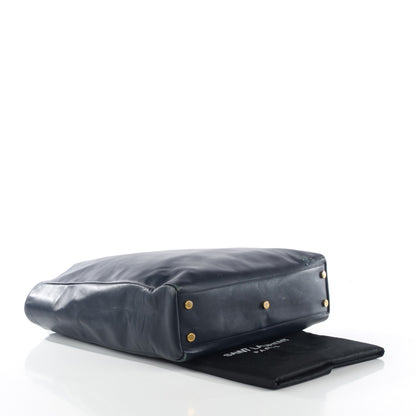 Saint Laurent Soft Calfskin Classic Large Museum Tote Navy 4 of 7