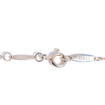 Tiffany Sterling Silver Diamond .05ct Elsa Peretti Diamonds by the Yard Bracelet 5 of 6