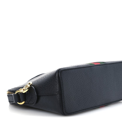 Gucci Calfskin GG Web Small Ophidia Dome Shoulder Bag Black 9 of 12