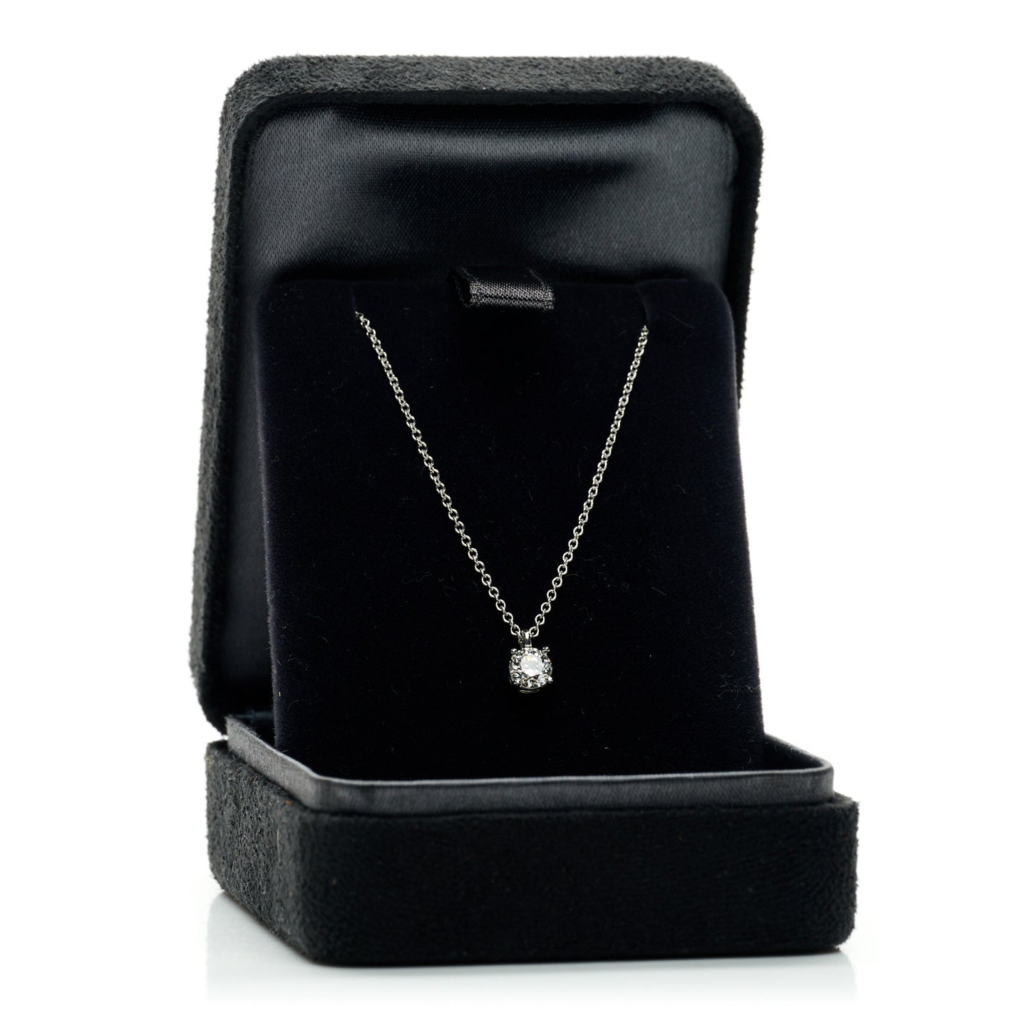Platinum Diamond .35ct Solitaire Pendant Necklace