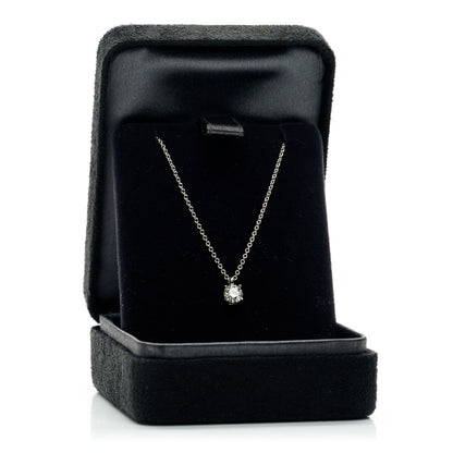 Tiffany Platinum Diamond .35ct Solitaire Pendant Necklace 5 of 5