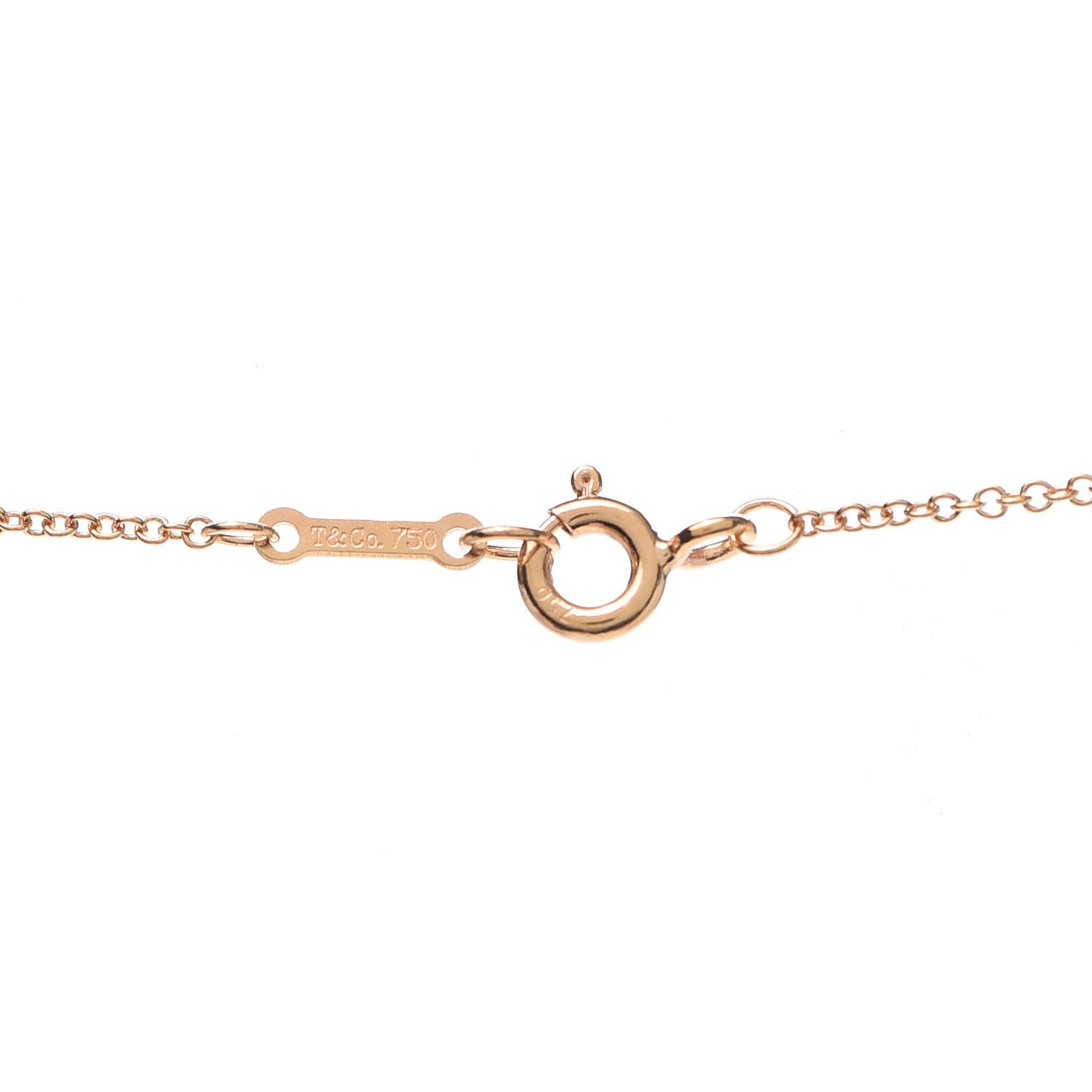18K Rose Gold Diamond Heart Lock Pendant Necklace