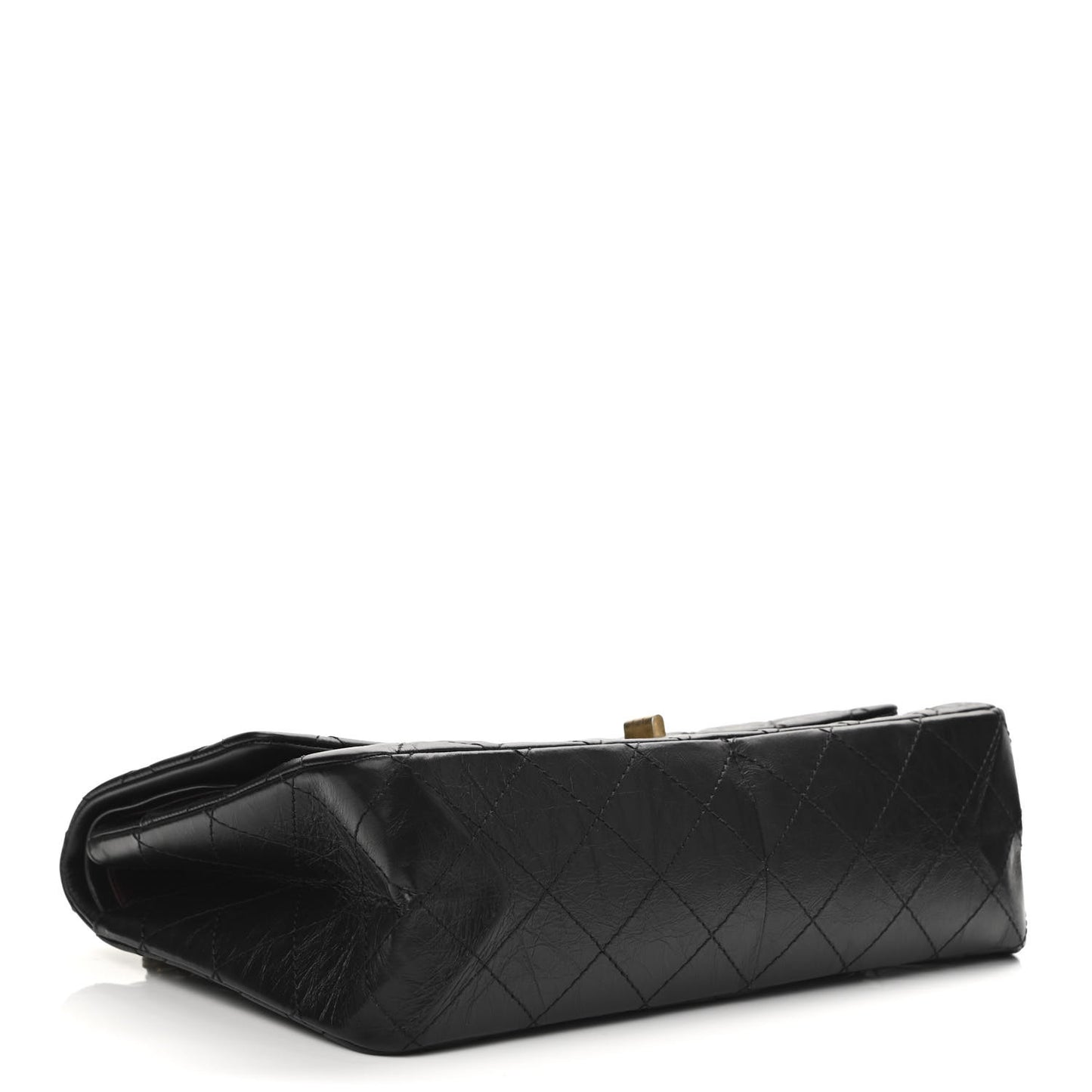 Aged Calfskin Quilted 2.55 Reissue 227 Flap Black