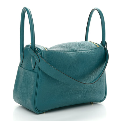 Hermes Taurillon Clemence Lindy 26 Vert Bosphore 3 of 9