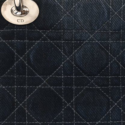 Christian Dior Denim Cannage Medium Lady Dior Blue 8 of 12