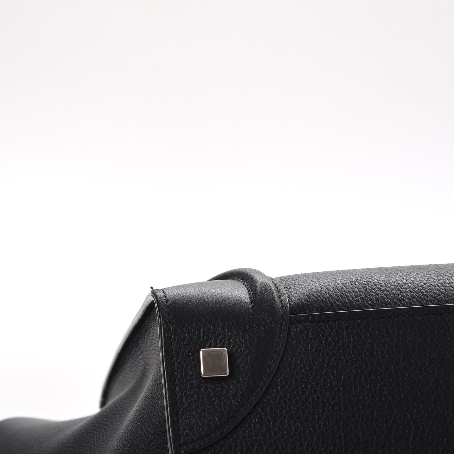Drummed Calfskin Mini Luggage Black