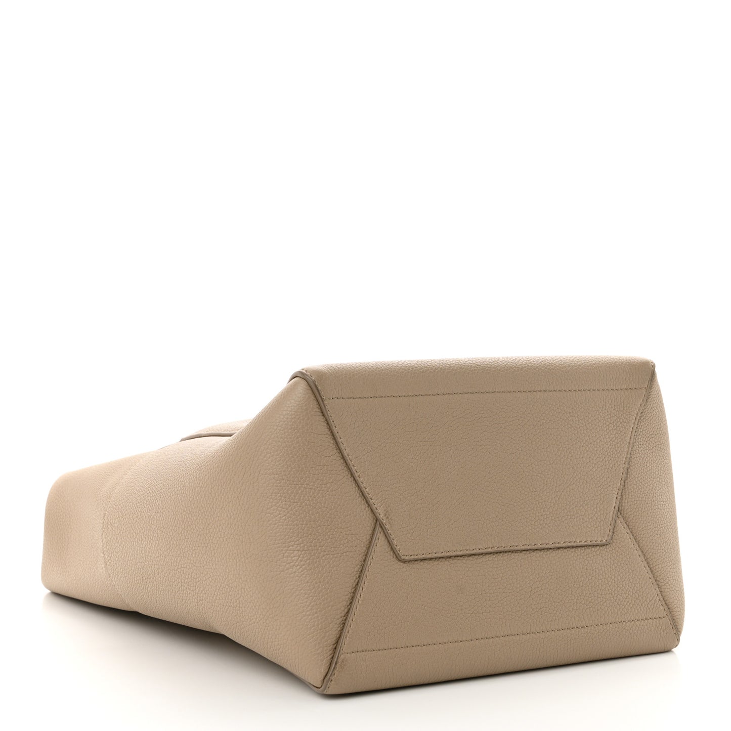 Soft Grained Calfskin Sangle Bucket Bag Taupe