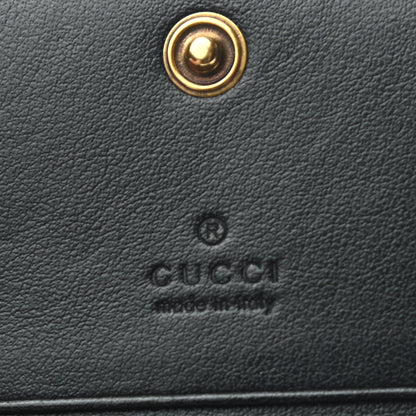 Gucci Calfskin Matelasse GG Marmont Card Case Wallet Black 5 of 9