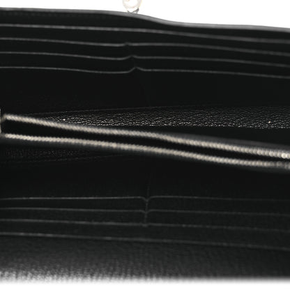 Hermes Chevre Mysore Kelly Longue Wallet Black 5 of 12