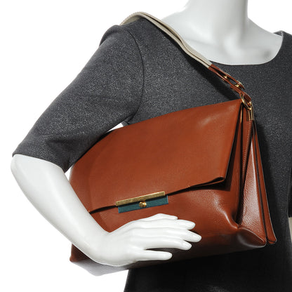 Celine Calfskin Blade Flap Caramel 2 of 8