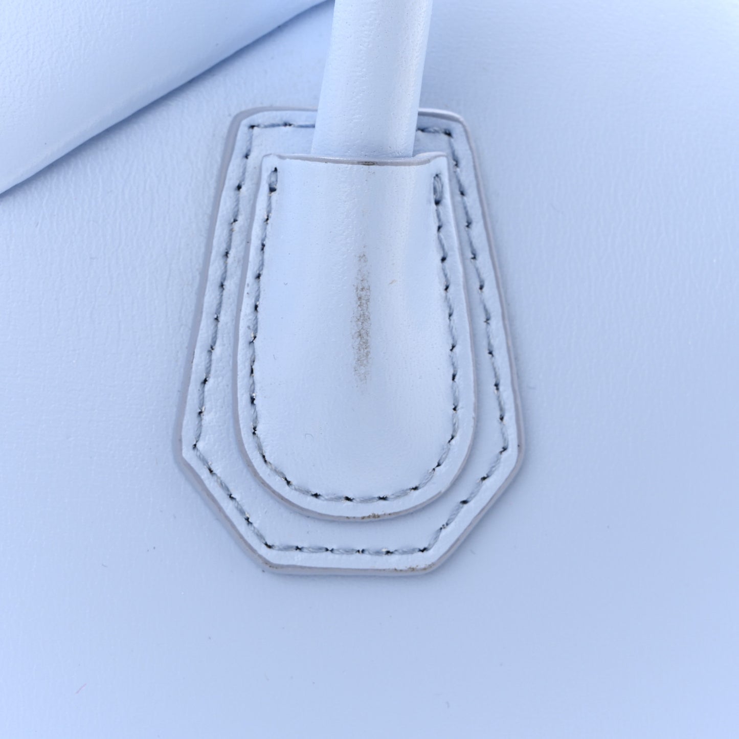 Shiny Lord Calfskin Mini Antigona Baby Blue