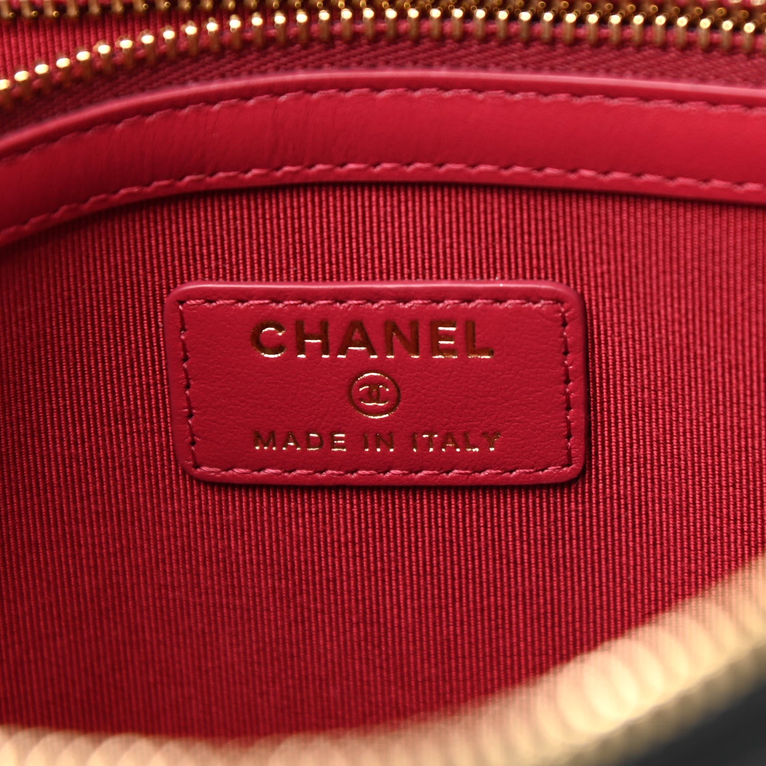 Chanel Goatskin Quilted Chanel 19 Pouch Black 6 of 9