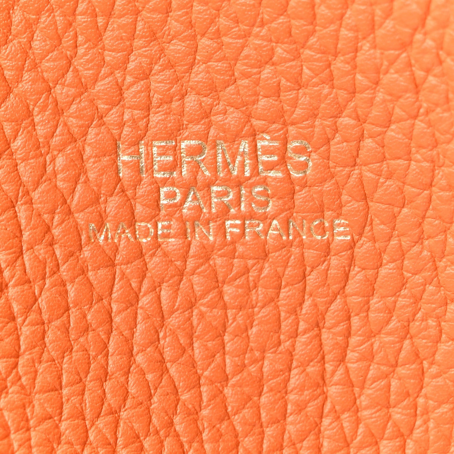 Taurillon Clemence Double Sens 45 Reversible Tote Orange Gold