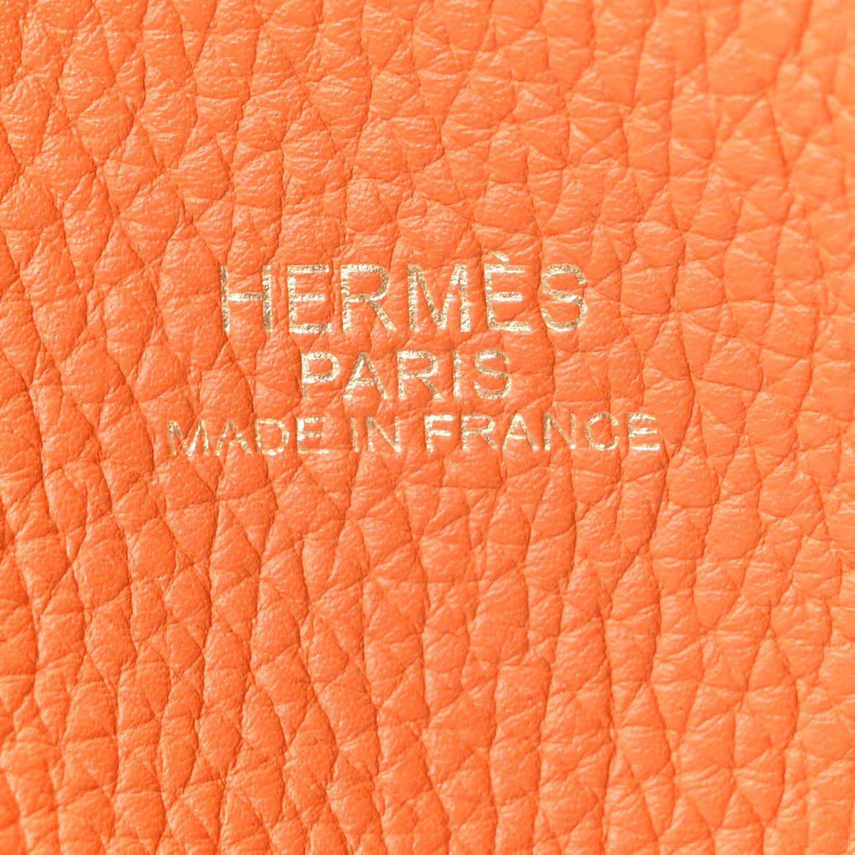 Hermes Taurillon Clemence Double Sens 45 Reversible Tote Orange Gold 9 of 15
