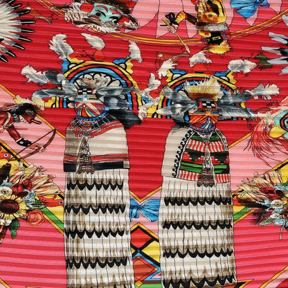 Hermes Silk Plisse Kachinas Scarf 90 5 of 8