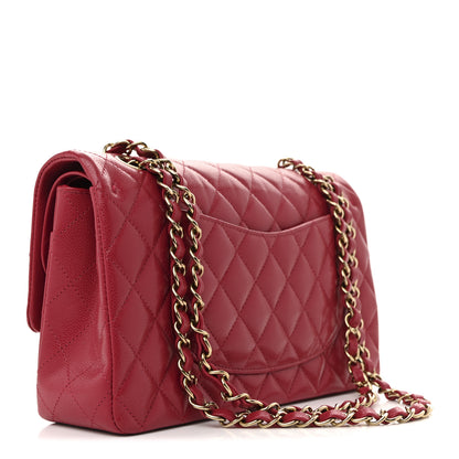Chanel Caviar Quilted Medium Double Flap Dark Pink 3 of 11