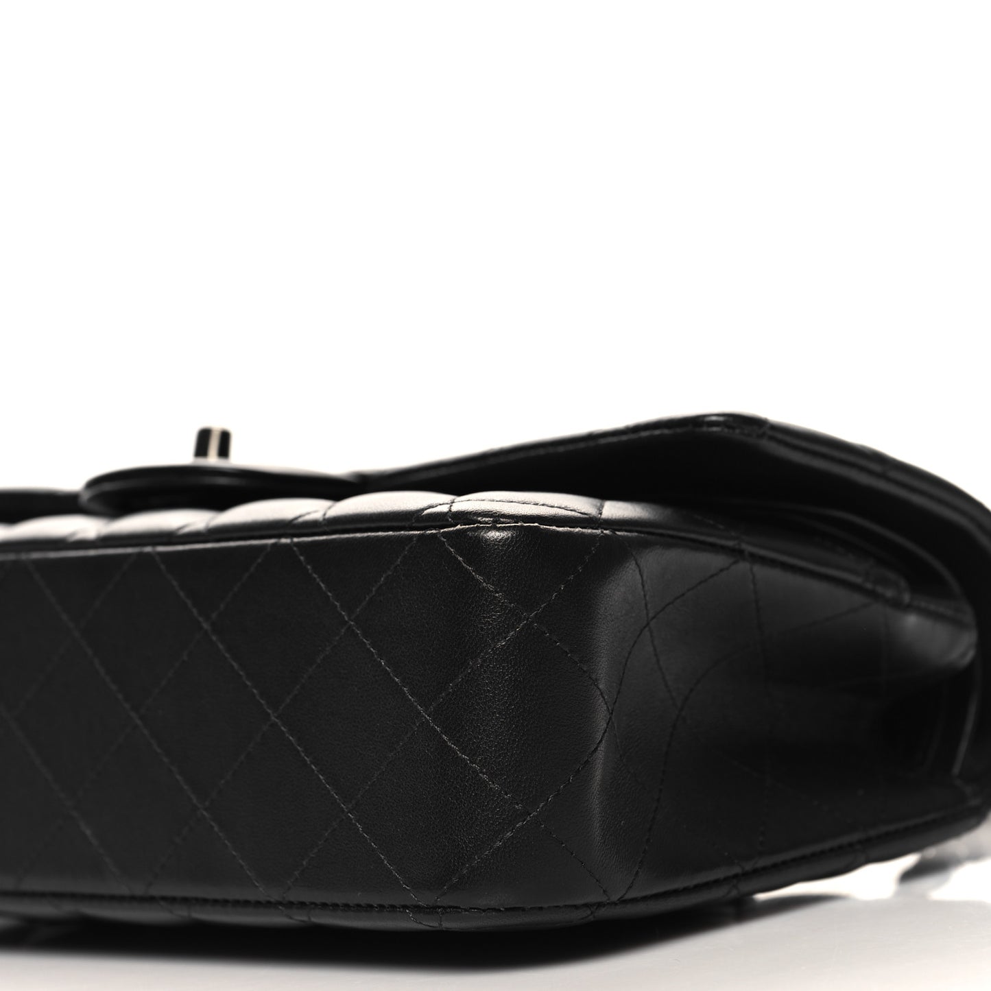 Lambskin Quilted Medium Double Flap So Black