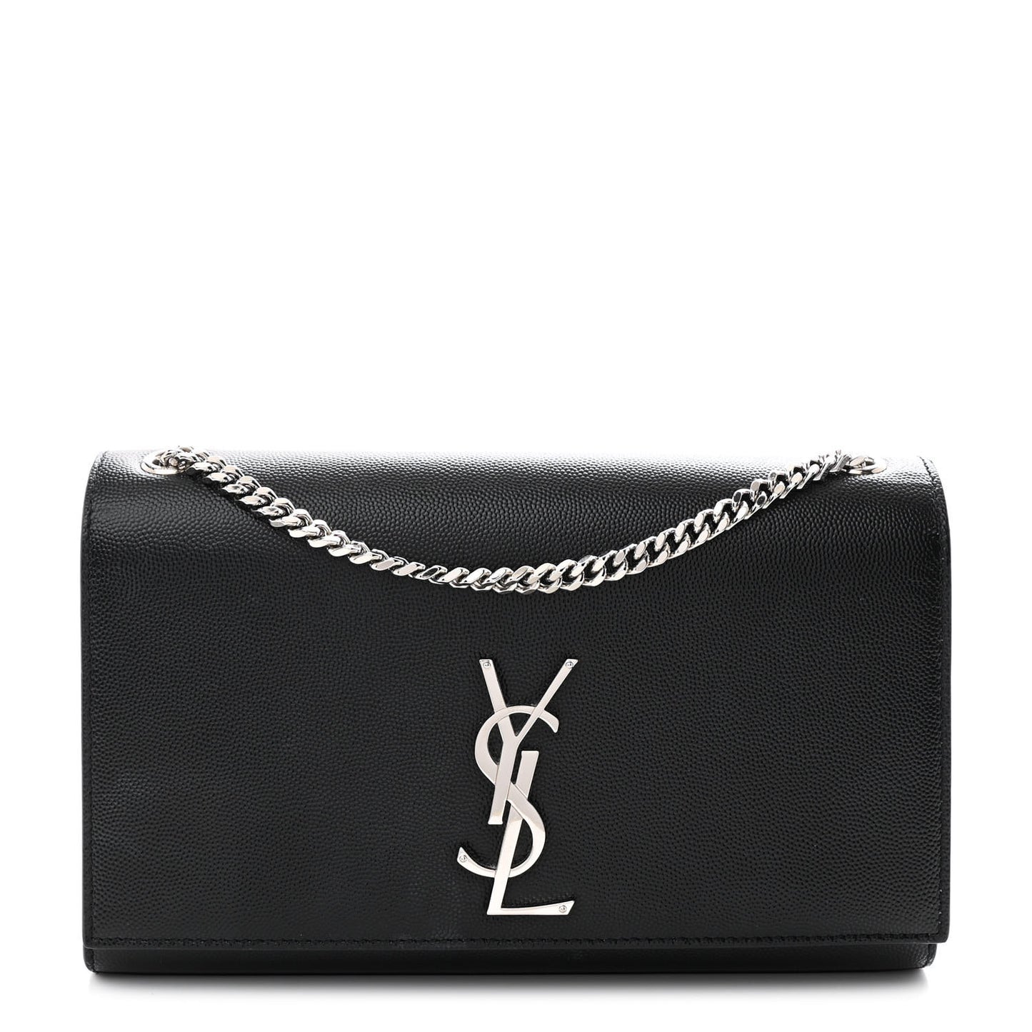 Grain De Poudre Medium Classic Monogram Kate Satchel Black