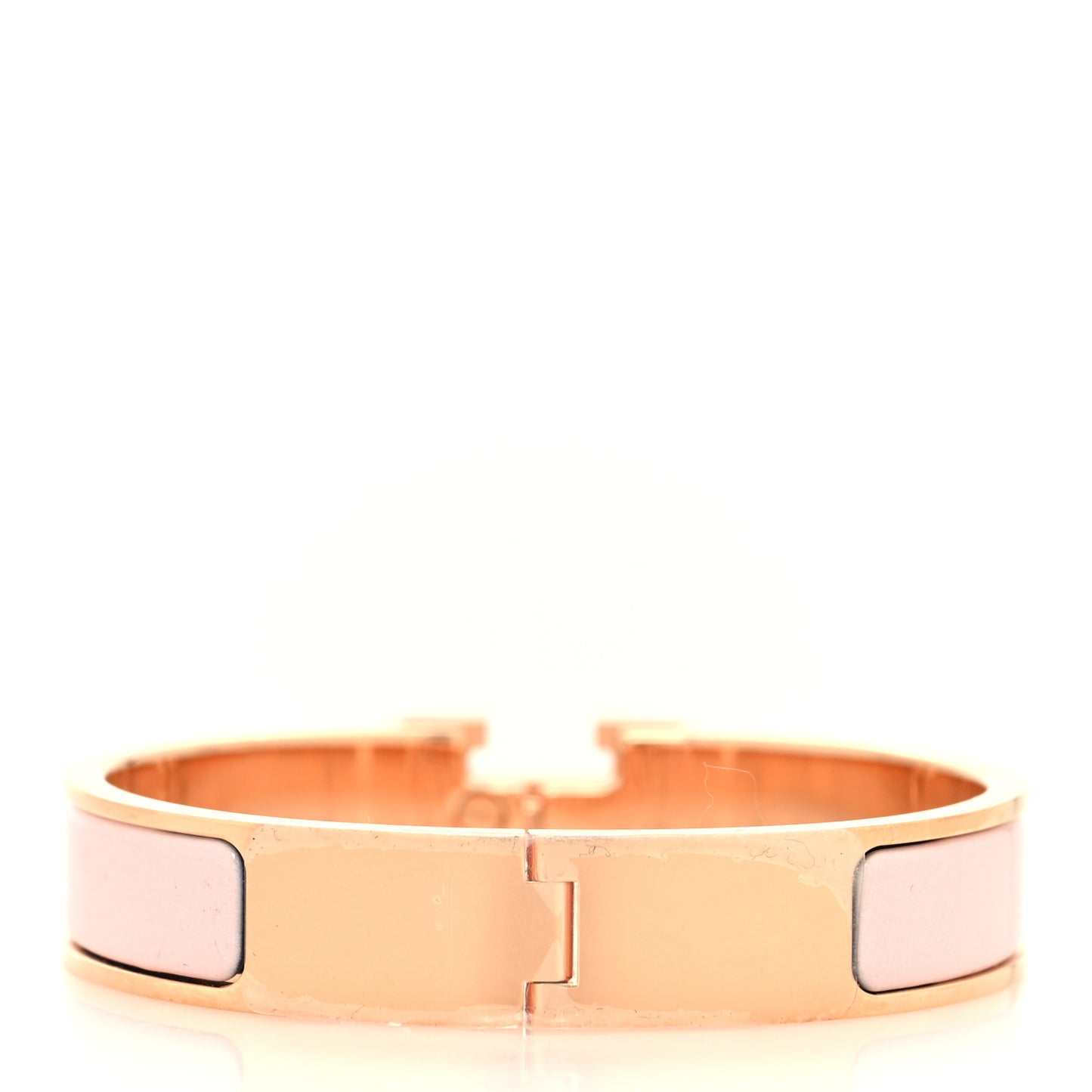 Enamel Narrow Clic Clac H Bracelet PM Rose Candeur