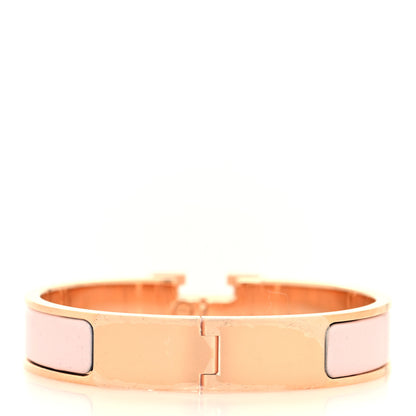 Hermes Enamel Narrow Clic Clac H Bracelet PM Rose Candeur 3 of 5
