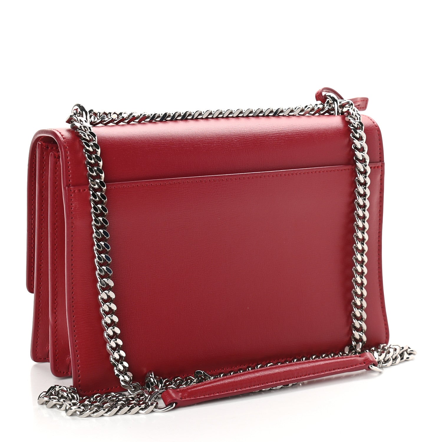 Saint Laurent Calfskin Medium Monogram Sunset Rouge Eros 3 of 11