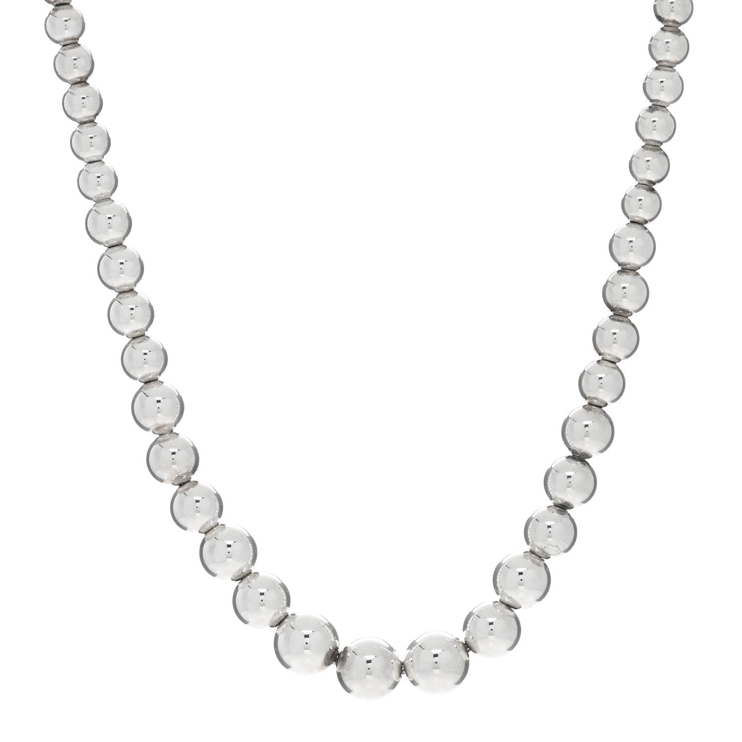 Tiffany Sterling Silver HardWear Graduated Ball Necklace 1 of 4