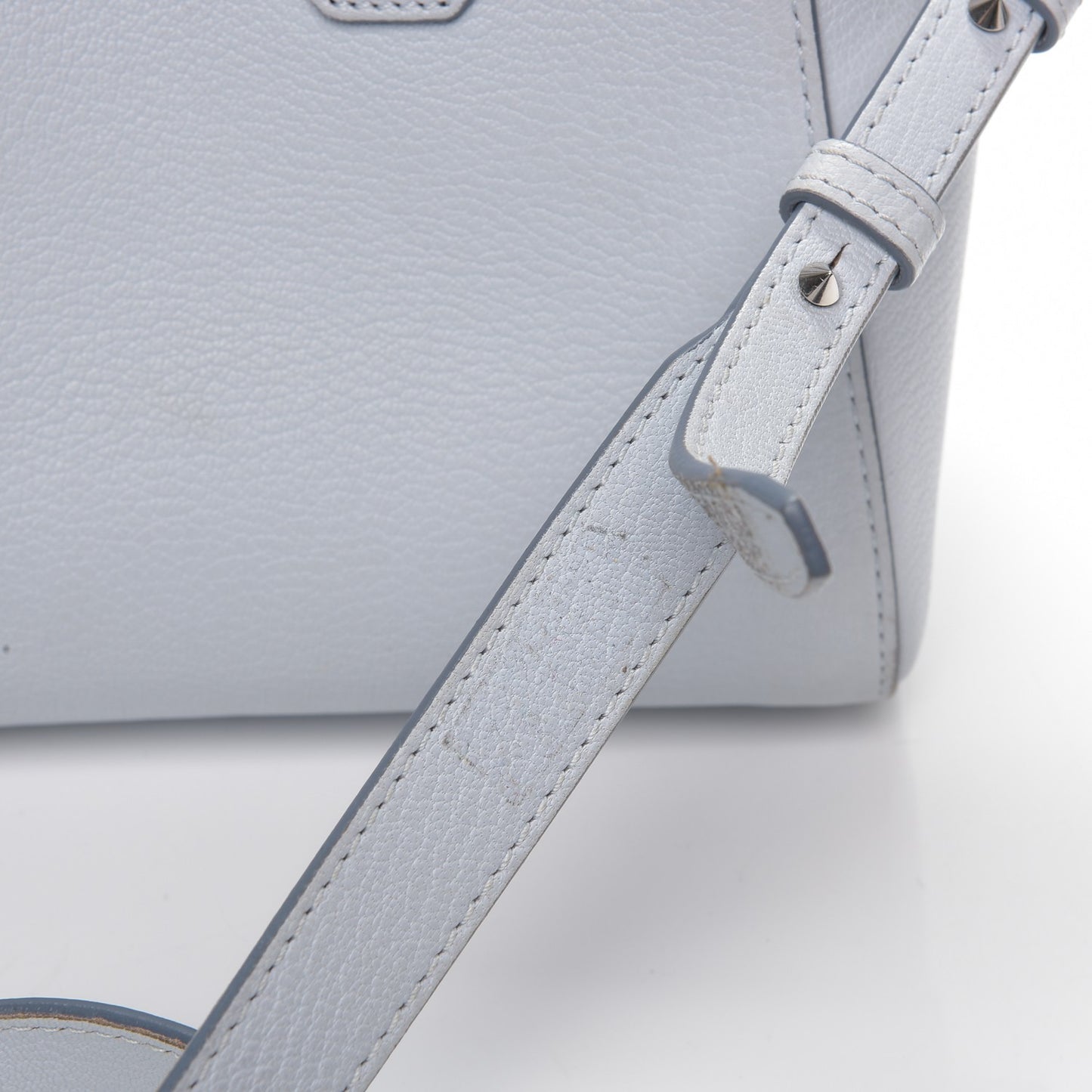 Sugar Goatskin Mini Antigona Baby Blue