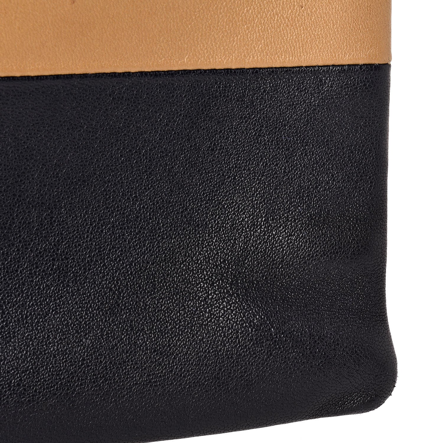 Celine Lambskin Bi-Color Solo Clutch Pouch Nude 13 of 17
