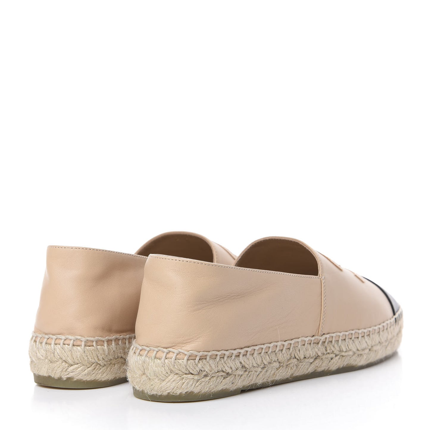 Lambskin CC Espadrilles 38 Beige Black