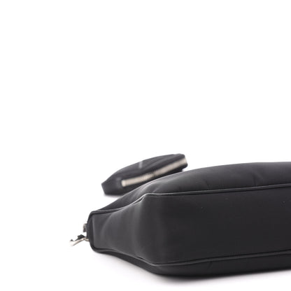 Prada Nylon Rubber Logo Compact Crossbody Bag Black 8 of 12