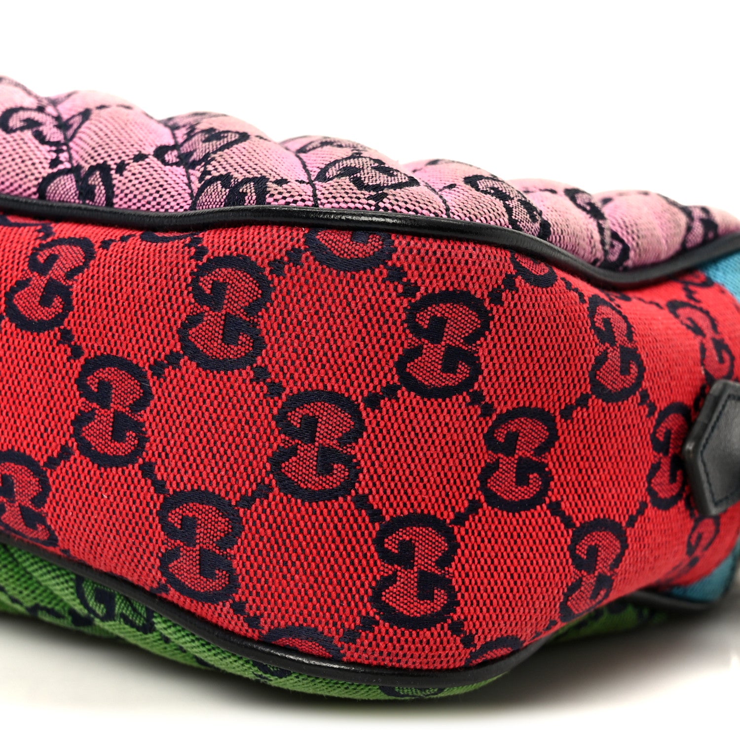 Gucci Monogram Multicolor Matelasse Diagonal Small GG Marmont Chain Shoulder Bag Pink Blue Green Red Light Blue 11 of 12