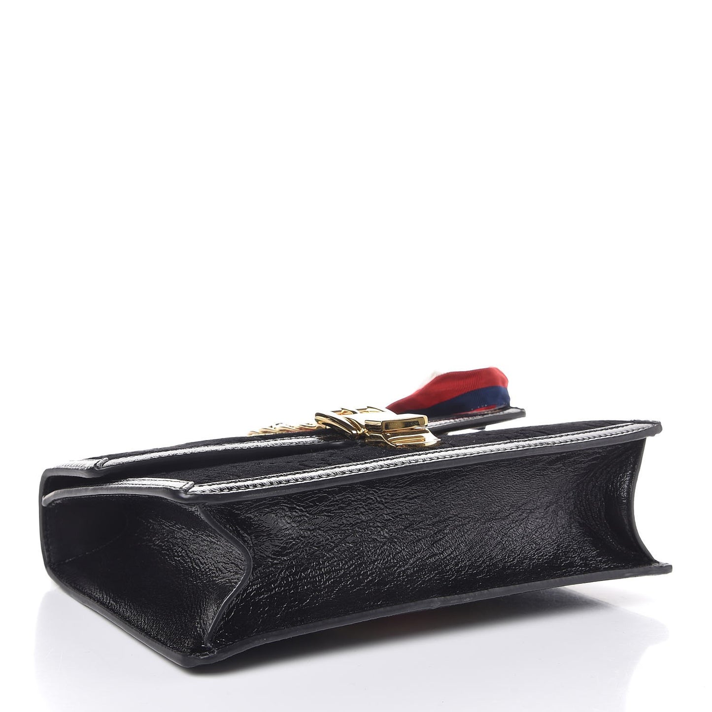 Velvet GG Monogram Small Sylvie Shoulder Bag Black