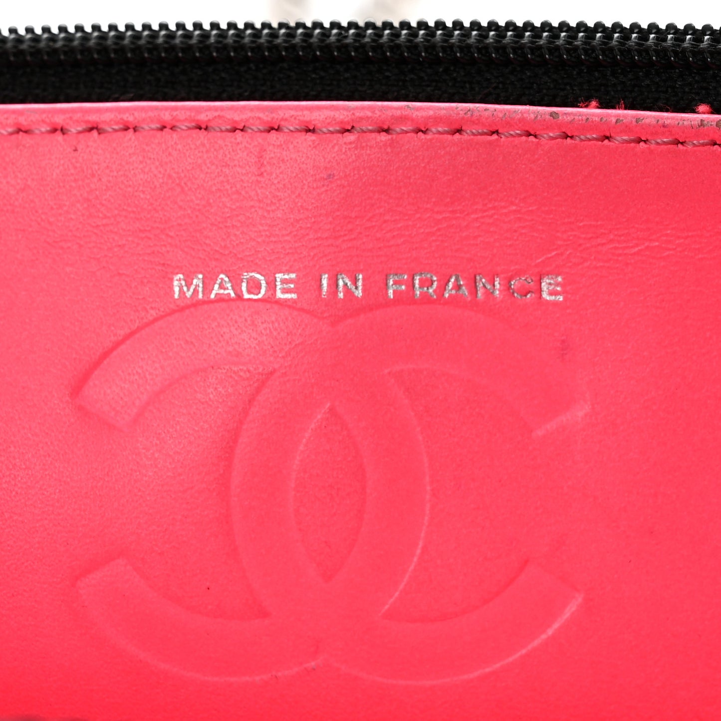 Calfskin Quilted Cambon Wallet on Chain WOC Black