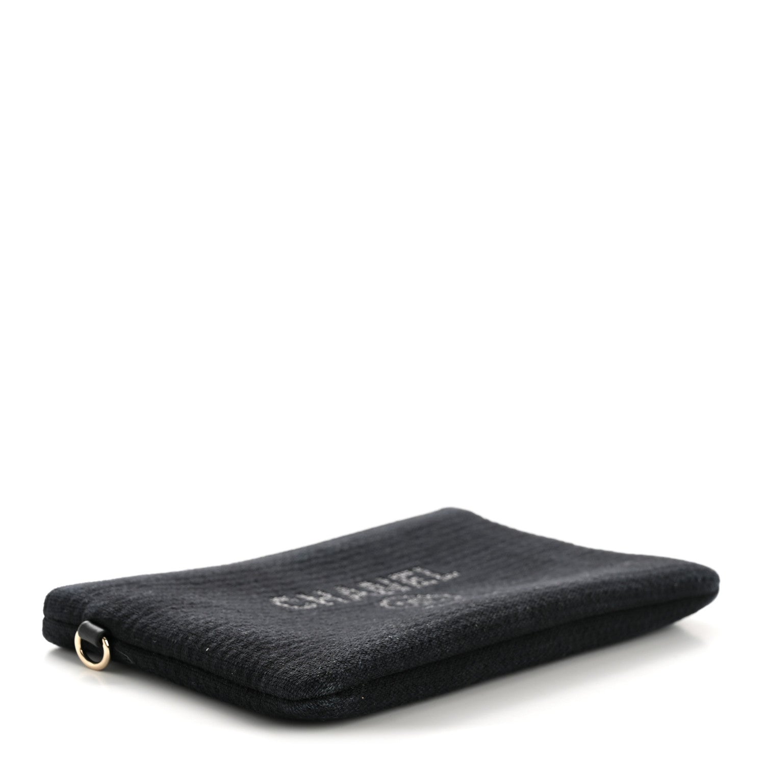 Chanel Mixed Fibers Deauville Pouch Black 4 of 7