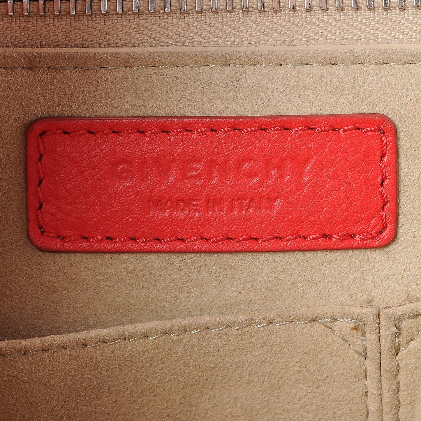 Grained Calfskin Medium Shark Lock Satchel Red